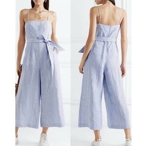 J.Crew Marseille Pinstriped Linen Jumpsuit